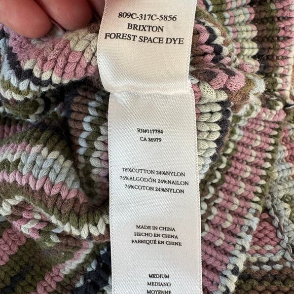 Rails Brixton Striped Knit Sweater Vest Forest Space Dye Medium - Picture 11 of 13